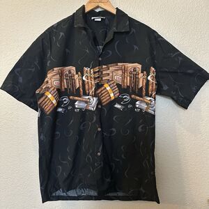 Vintage 90s Cigar Casual Made in Hawaii Pacific Legend Button Up Shirt Large